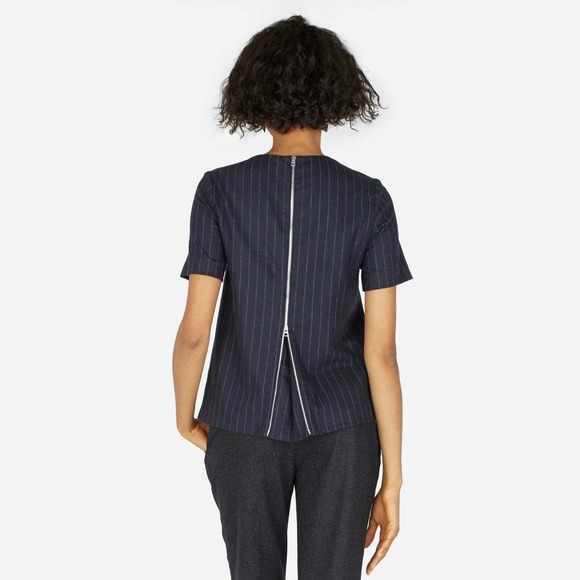 Everlane Premium Wool Flannel Back-Zip Size 4 - Picture 2 of 12